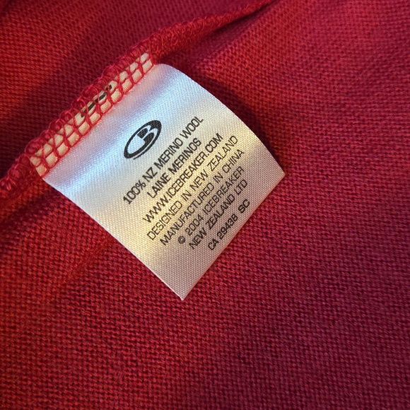 Icebreaker Womens Mid Layer Sweater Size S Red Gray NWT - Picture 5 of 6